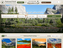 Tablet Screenshot of nationalparkreservations.com